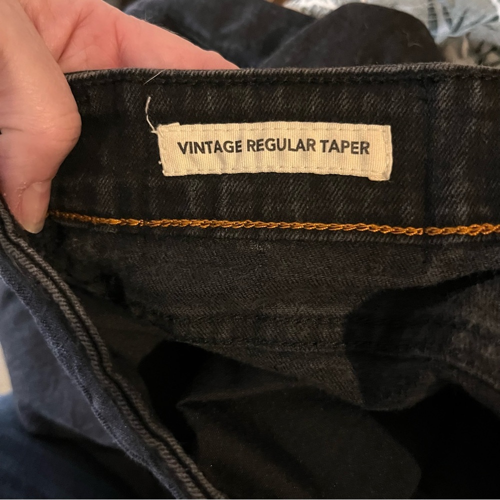 Black Weatherproof Vintage 46x30 Tapered Fit Denim Jeans Men’s - Picture 6 of 7
